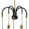 Hello Honey® Robert Stevenson Lighting Harper 19" Black and Brass 5-Light Exposed Bulb 2-Tone Metal Chandelier